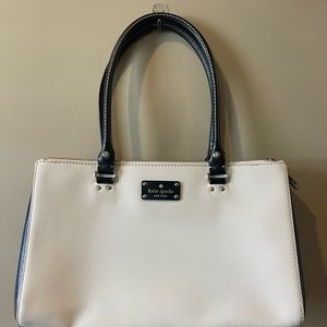 Kate Spade Two toned Leather bag- black and white